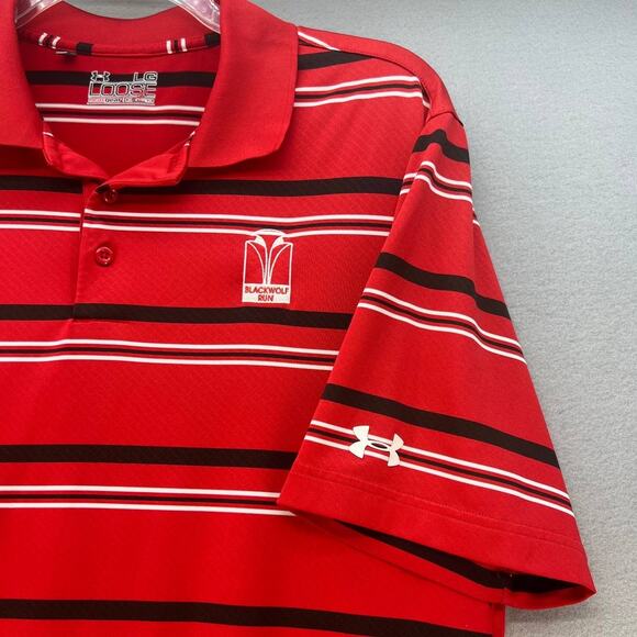 Under Armour Blackwolf Run Red Golf Polo - Picture 9 of 10